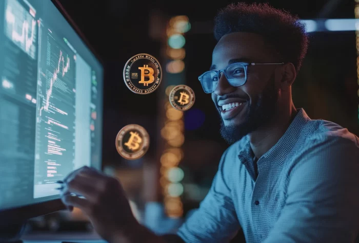 Bitcoin trader reviewing tax report