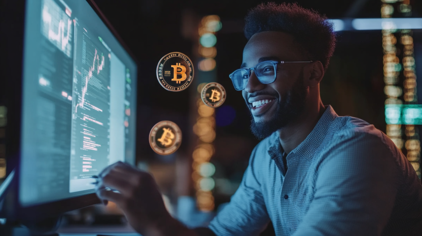 Bitcoin trader reviewing tax report