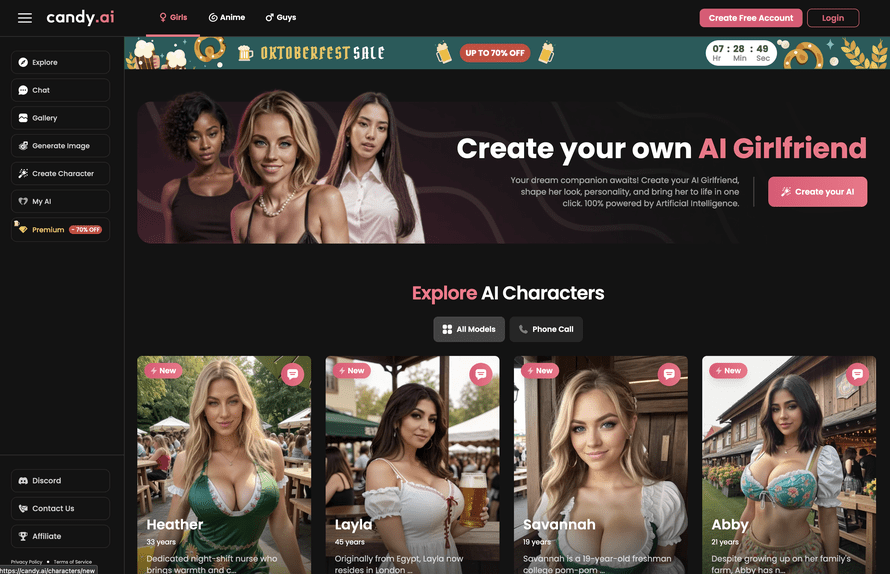 Candy.ai Homepage