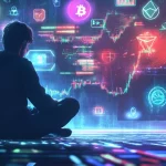 futuristic depiction of a tech-savvy investor