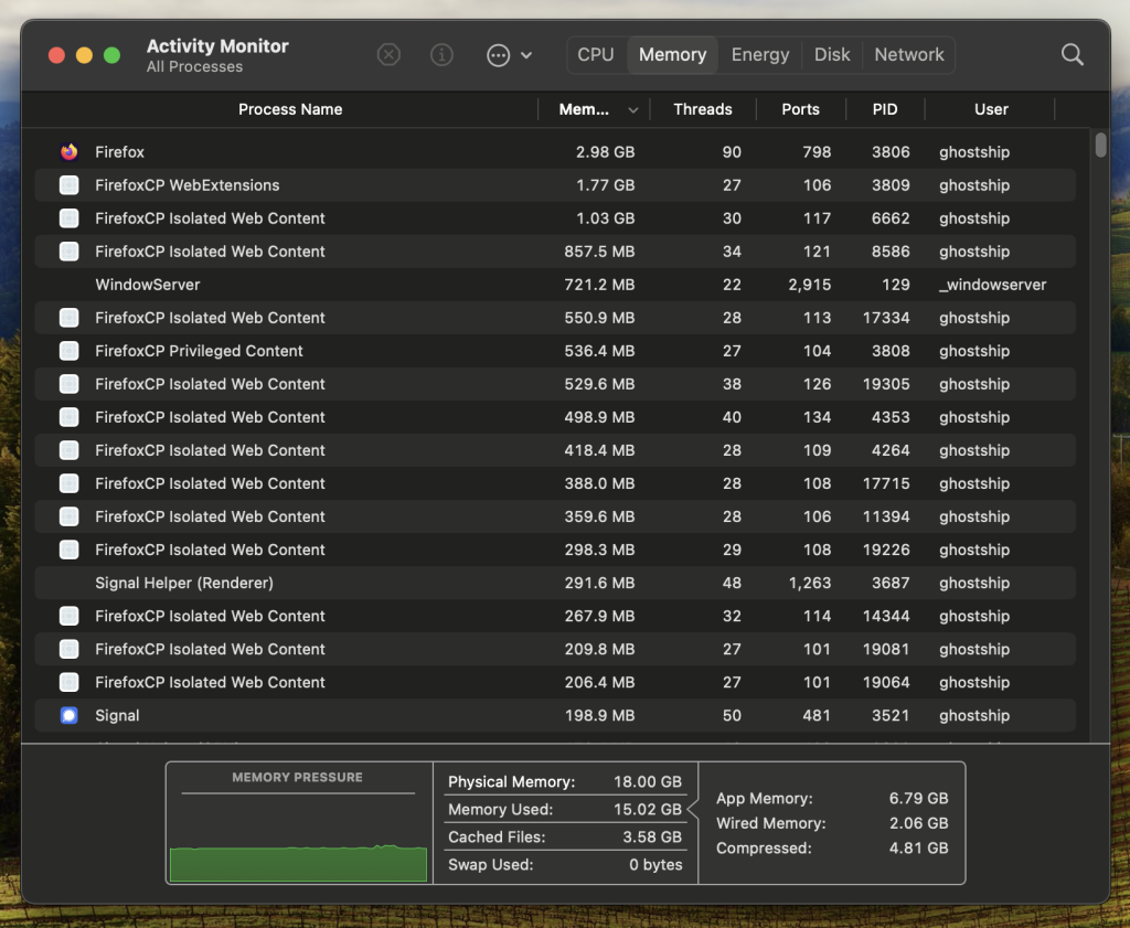 ram and background apps