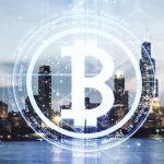 bitcoin in city view